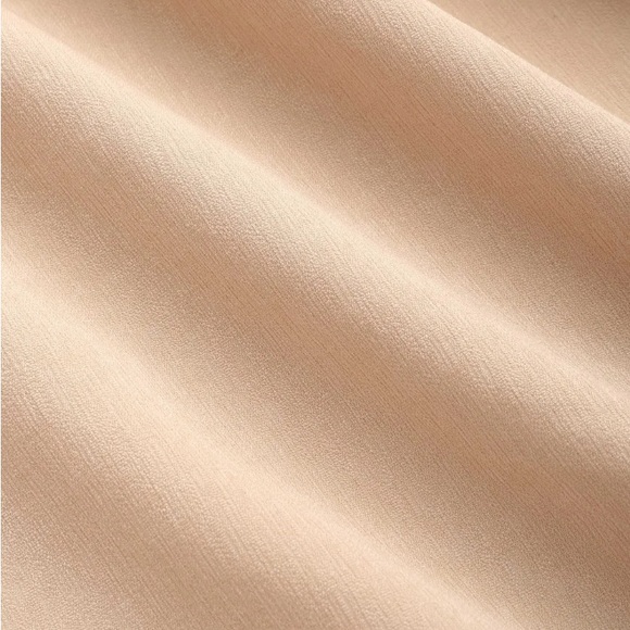 BNWT CIDER Asymmetrical neck 3D Rose Ruched Blouse •Size M•Champagne - Picture 5 of 7